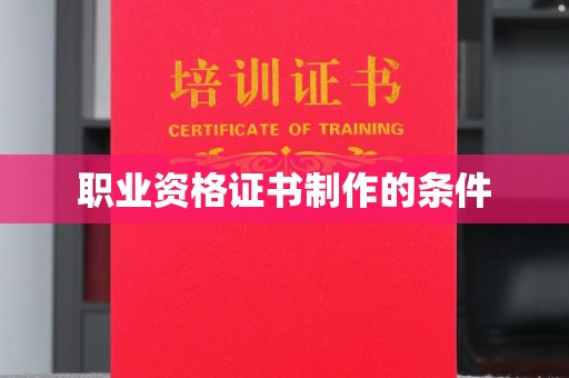 灵石职业资格证书制作的条件